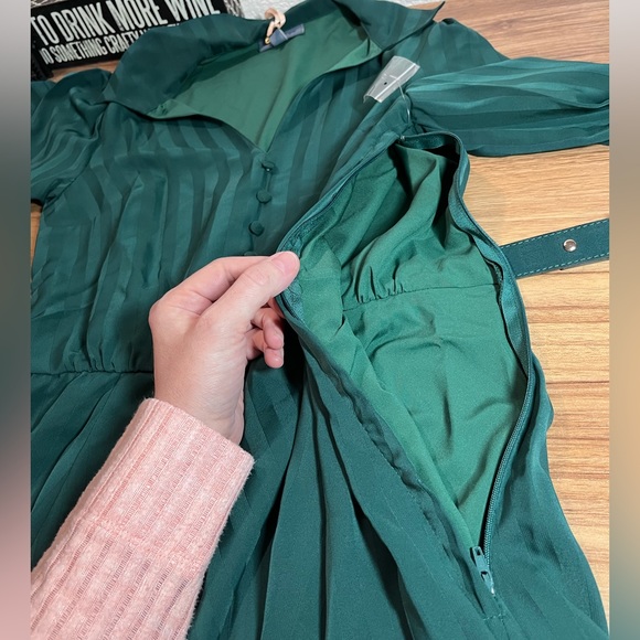 ✨Modcloth✨ NWT Classy Announcement A-Line Dress Size 2 XS-Small Emerald Green - Picture 14 of 17